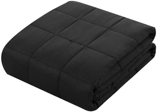 Vonia Verzwaringsdeken 9 kg - Verzwaarde Deken - Weighted Blanket - 150 x 200 cm – Zwart