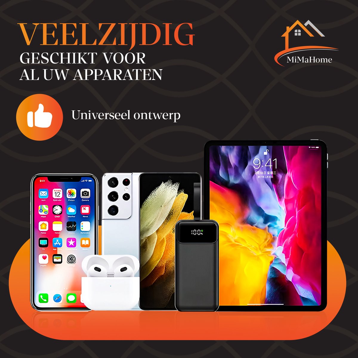 MiMaHome Powerbank 30000 mah Fast charge - Noodpakket - afbeelding 2