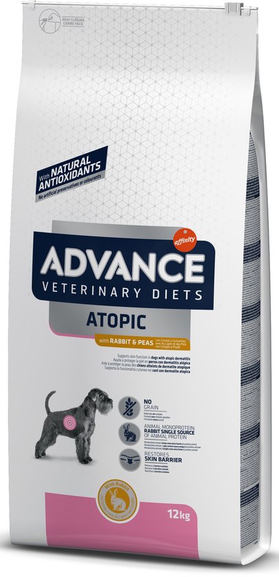 Advance Veterinary Diet Dog - Atopic Gevoelige Huid - Graanvrij/Derma - Hondenvoer - 12 kg