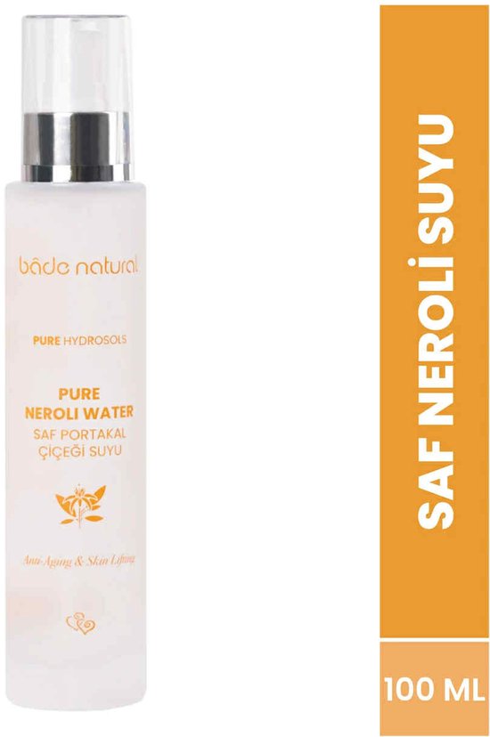 Bade Natural Neroli Water (Sinaasappelbloesemwater) – 100% Natuurlijk & Puur – Verfrissende Gezichtstonic met Vitamine C – 100 ml