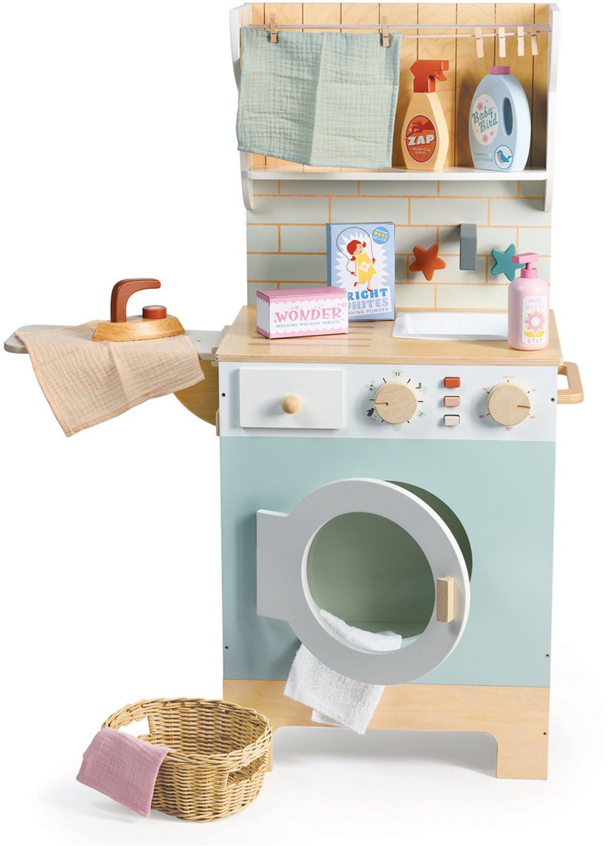 Tender Leaf speelgoed wasmachine - houten speelgoed voor kinderen.