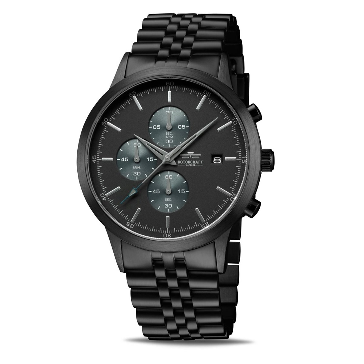 Rotorcraft Watches - Classico - RC2402 - herenhorloge chronograaf - zwart - 43 mm