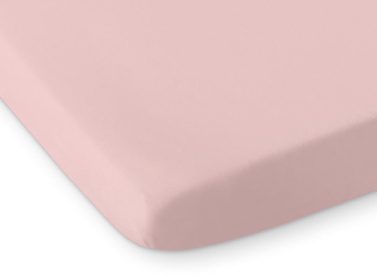 Laken van katoen 120x60cm wit-pastelroze