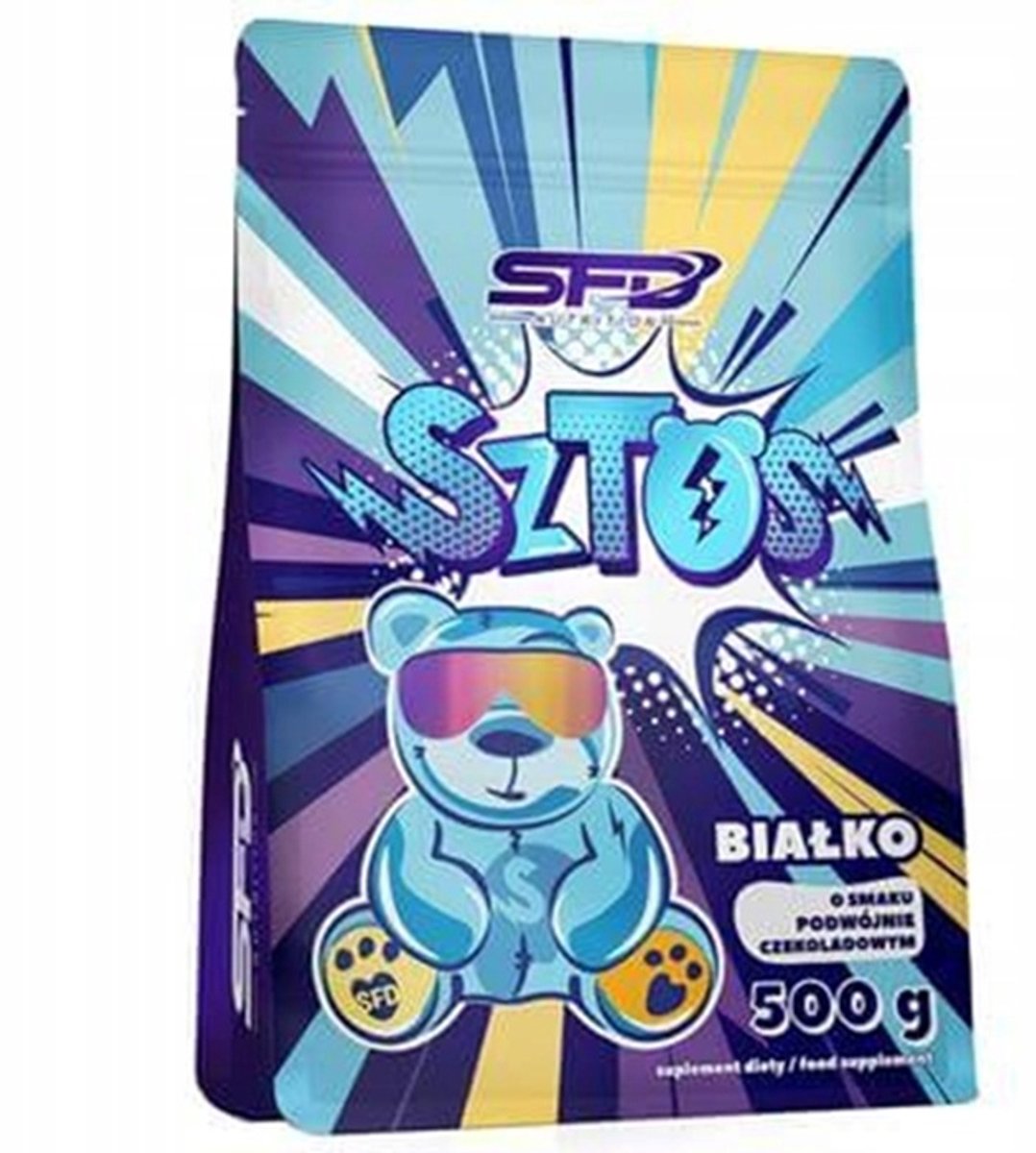 SFD | Sztos ewit | Met dubbele chocoladesmaak | protein | 500 g | eiwitconcentraat | spieren | regeneratie | energie | 500 g