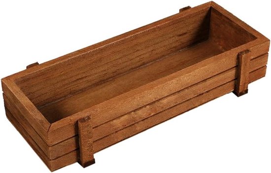 Jardinière rectangulaire en bois pour plantes succulentes, petite jardinière rectangulaire pour balcon d'intérieur, machine à laver
