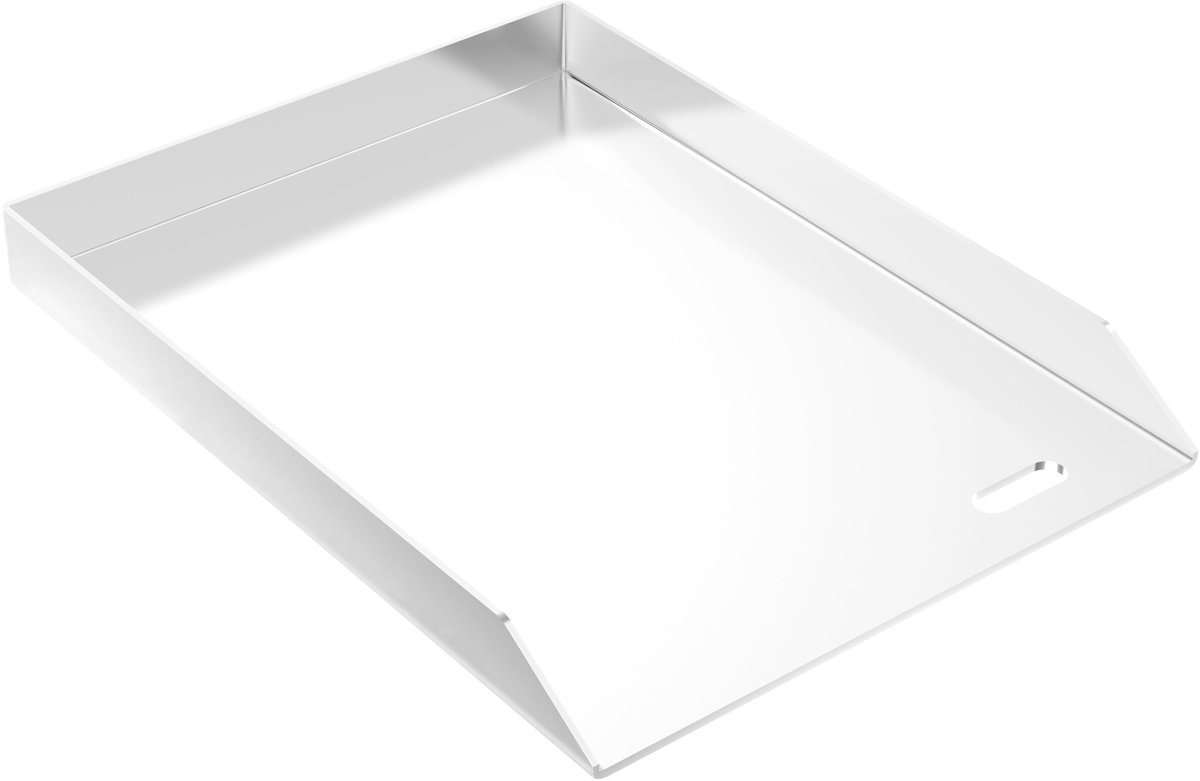 Aufun Grillpan Rvs Bbq Universele Grillpan Voor Houtskool- En Gasgrills, Grillpan Voor Gelijkmatige Warmteverdeling, Grillplaat Met Grillspatel (40 X 30 Cm)