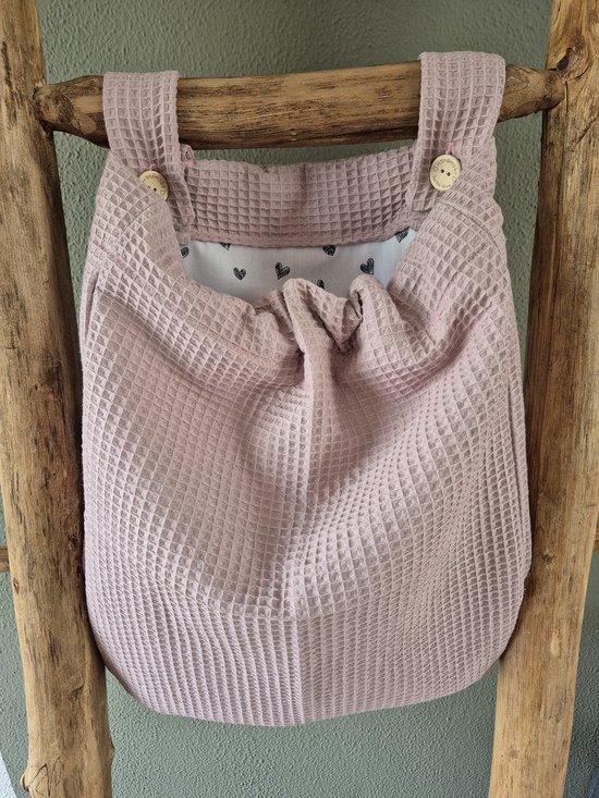 Boxzak / Boxopbergzak / Blauw - Stipjes / BabyCreatiesbyLaura