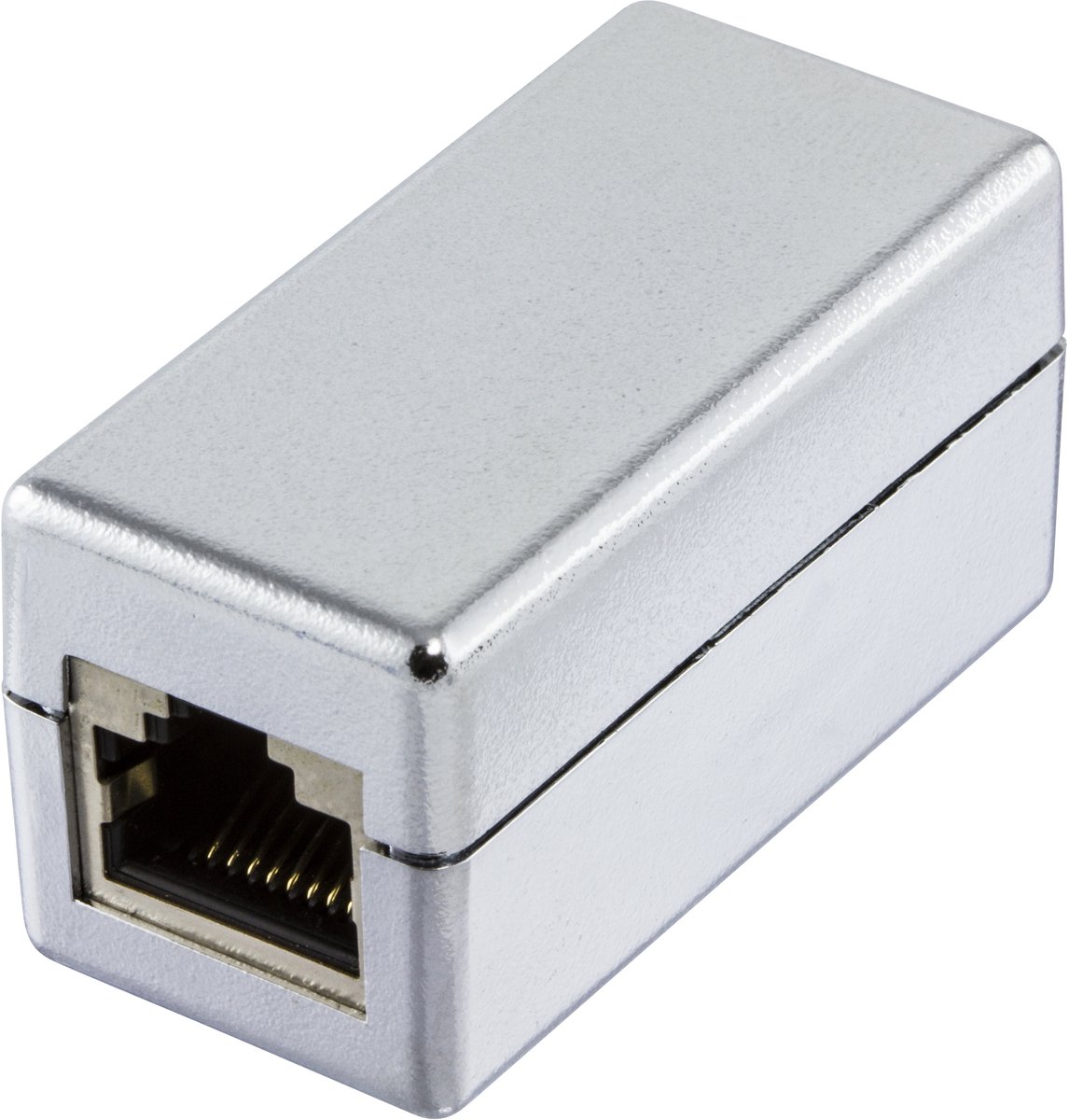 Deltaco 665-F 1x RJ45M 2x RJ45F Zwart, Wit kabeladapter/verloopstukje