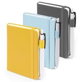 Ibenzoa® Compleet Notitieboek Set A6: 3 Boeken met Pennen, Ideaal voor Kantoor en School