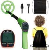 NAIZY Metaaldetector voor kinderen, metaaldetectorset, tot 30 cm diep incl. schep & hoofdtelefoon & draagtas, metaaldetector met mechanische wijzerweergave geluidstips
