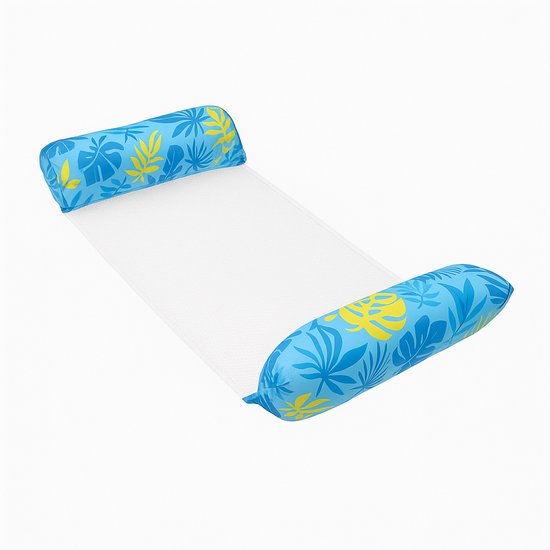 2 Pakketten Opblaasbare Zwembadzwevende Hangmatten, 4-in-1 Zwembadhangmat Waterhangmat, Draagbare Zwembadzwevende Ligstoel Opblaasbare Zwembaden Badkuip Strand Zomer met Pomp voor Volwassenen (Blauw