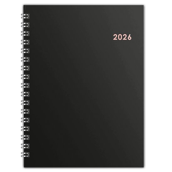 Huurdies - Agenda 2026 - A5 – Roséfolie – Hardcover - Weekoverzicht
