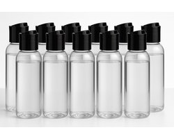 10x Lege PET Flesjes 100ml met Disc-Cap – Hervulbare Reisflacons voor Zeep, Shampoo of Cosmetica