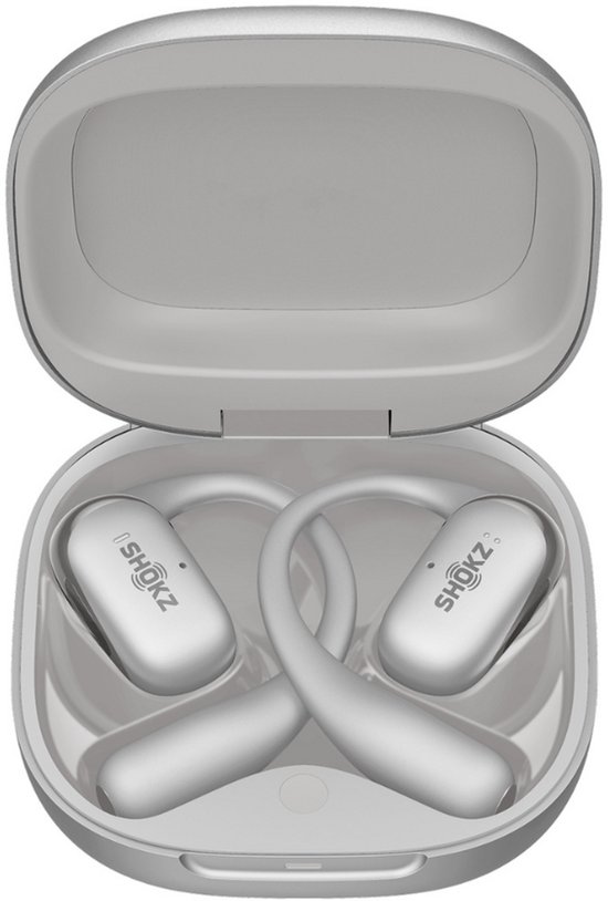 Shokz OpenFit 2+ Open-ear Sporthoofdtelefoon – Dolby Audio – Draadloze Oordopjes – Grijs