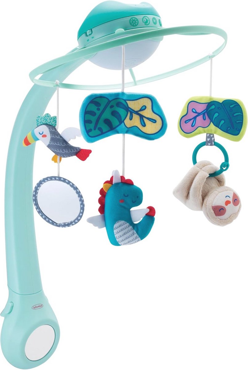 Image of 3 in 1 Muziekmobiel en Projector voor Kinderen - Nachtlampje met Daglicht Simulatie - Kalmerende Melodietjes en Natuurgeluiden