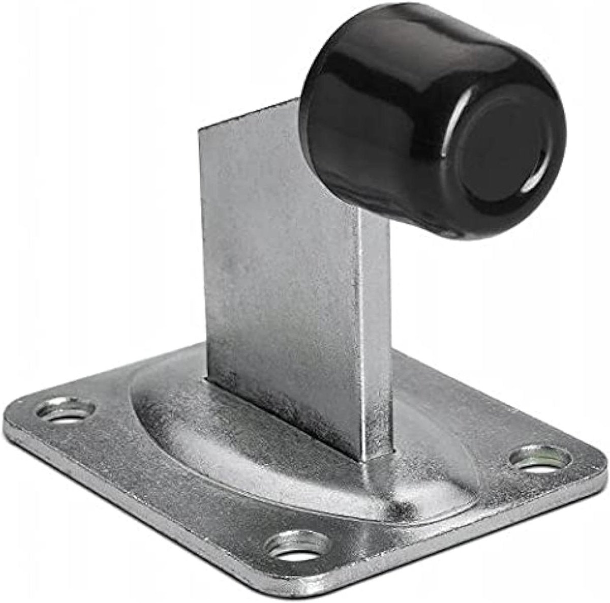 Deurstopper rubberen buffer 100 x 80 mm - roldeuren draaipoorten zware deuren - vloeraanslag verzinkt staal