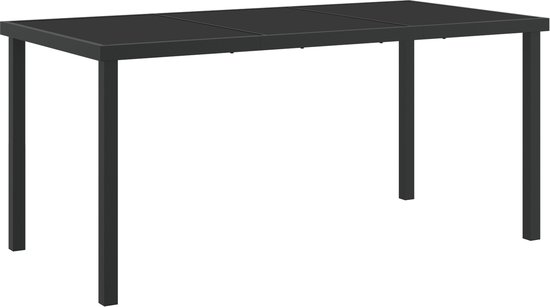 vidaXL - Ensemble de jardin 7 pièces - en - noir - poly - rotin