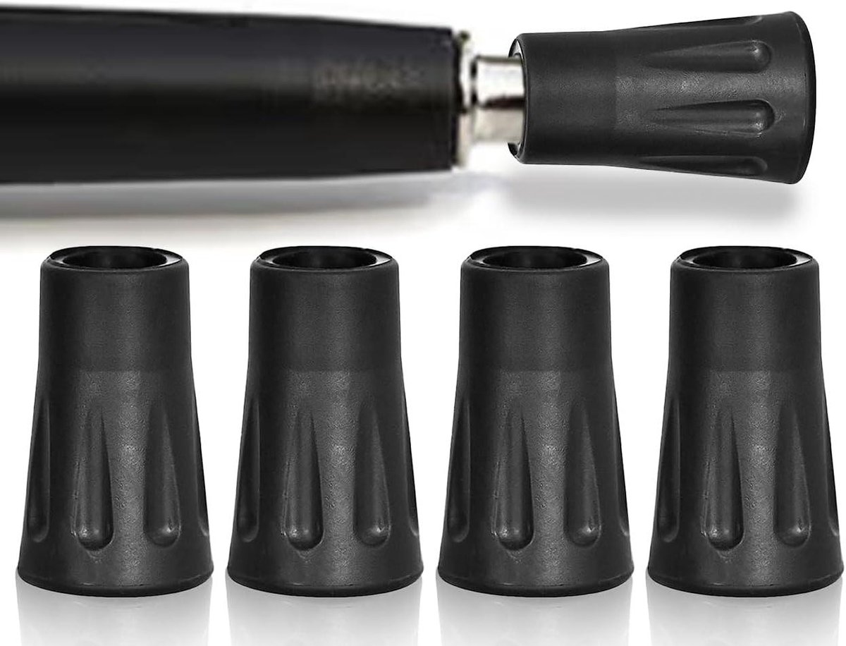 4 stuks rubberen buffers voor wandelstokken - 12 mm - 2 paar reserverubberen buffers