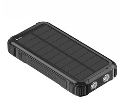 Banky – Solar Powerbank 26.800 mAh – 22.5W snellader – Waterdicht – Zonne-energie – 3 Poorten – Noodpakket – Geschikt voor Apple iPhone 14/15/16/17 en Samsung S23/S24/S25