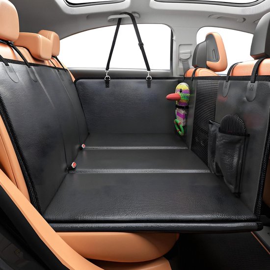 Couverture pour chien Pawsource pour siège arrière de voiture - Fond rigide - Zwart