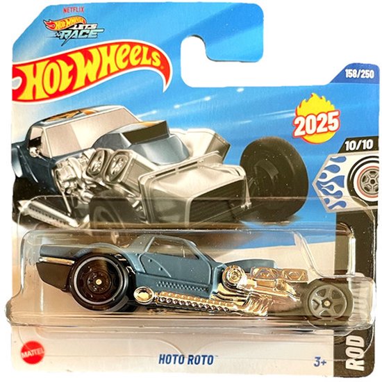 Hot Wheels 2025 Rod Squad 3/10 '55 Chevy 45/250 – Modello Diecast Nero Scala 1:64