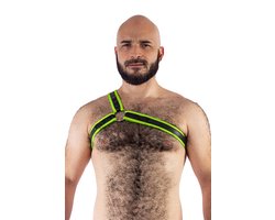Mister b neoprene triangle harness black neon green