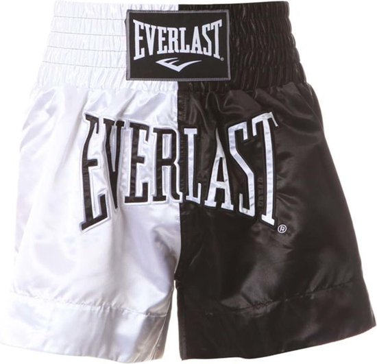 Everlast Thai Boxing Shorts - Unisex - Zwart/Wit maat S | bol.com