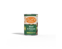Pure -Natuurlijk Hondenvoer Rund met Pens – 71% Vers Vlees – Graanvrij – Voor Puppy, Volwassen en Senior – 6x400g