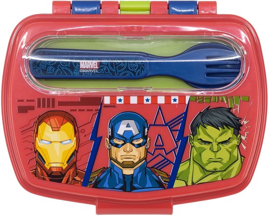 Stor Avengers Brotdose Für Kinder – Mit Besteck-Set & Coolem Superhelden-Design