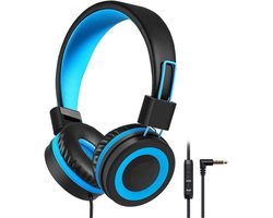 Intelectro Kinderheadset - Veilig, Comfortabel & Meeslepend Geluid voor Jonge Kinderen - Begrensd Volume - Verstelbare Pasvorm - Opvouwbaar Ontwerp - Lichtgewicht en Stijlvol - Blauw/Zwart - Levering Sneller dan Aangegeven!