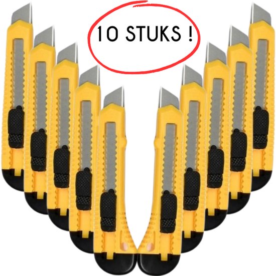 Foto: S4d stanleymessen afbreekmes snijmes werkmes breekmes 18 mm set 10 stuks 