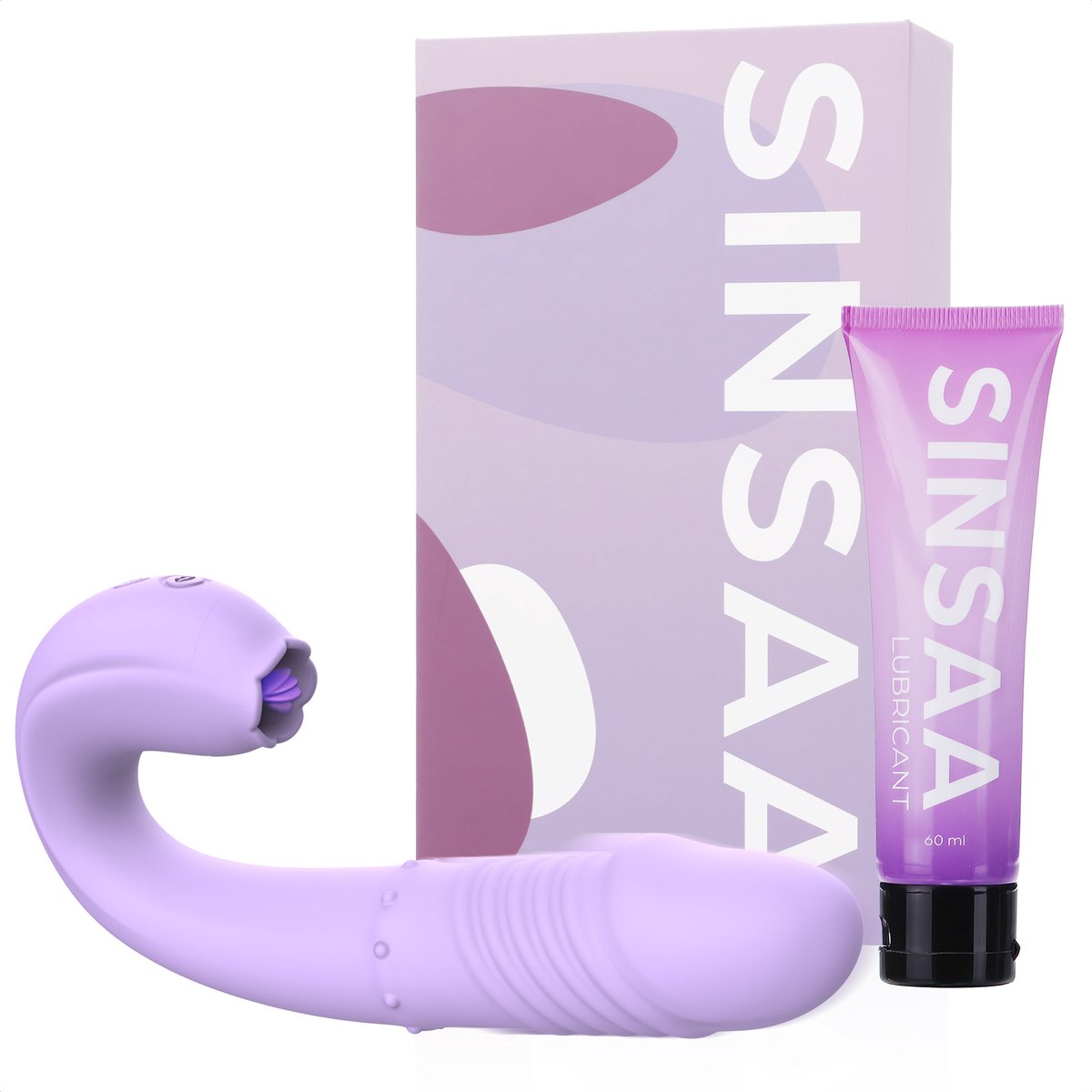 Sinsaa Lulu - Tong Vibrator - Likende Tong Vibrator - Clitoris Zuiger - Dildo Vibrator - Likkende Tong - Bef Vibrator - Clitoris Stimulator - Sex Toys voor vrouwen - 10 Likstanden - 6 Stootstanden - Siliconen - Voor hem - Voor haar