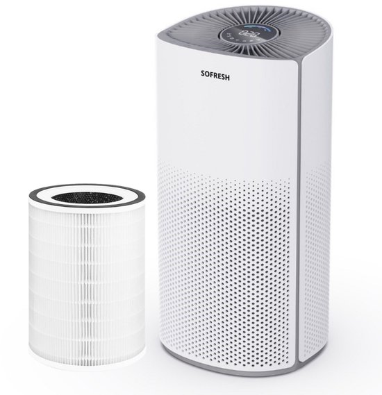 Sofresh luchtreiniger met app - 30 m² - Automatische stand + 6-in-1 filtersysteem - Luchtkwaliteitsindicator - Ionisator - UV - Luchtfilter - Air purifier met HEPA-filter
