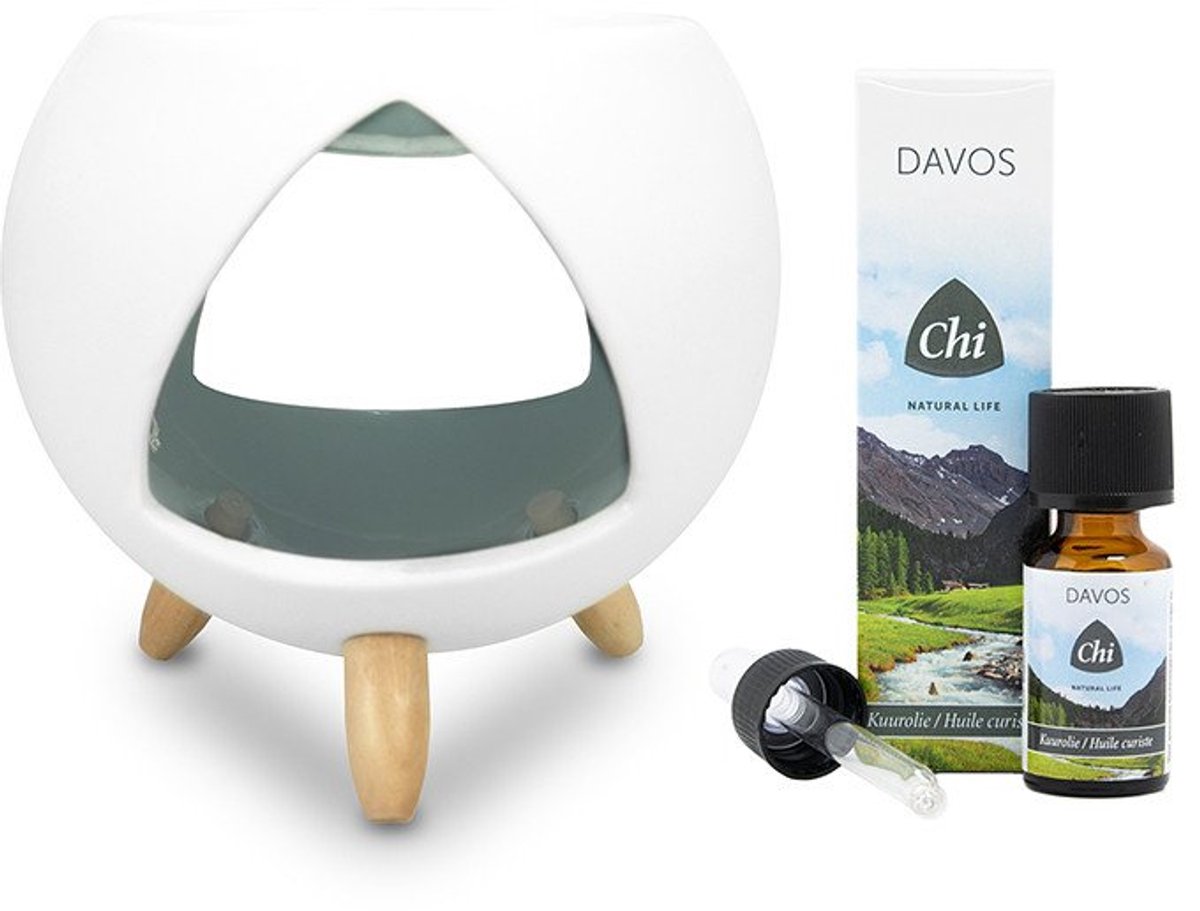 Goedkoopste Chi natural life - Aromabrander - cozy - davos air olie 10 ml