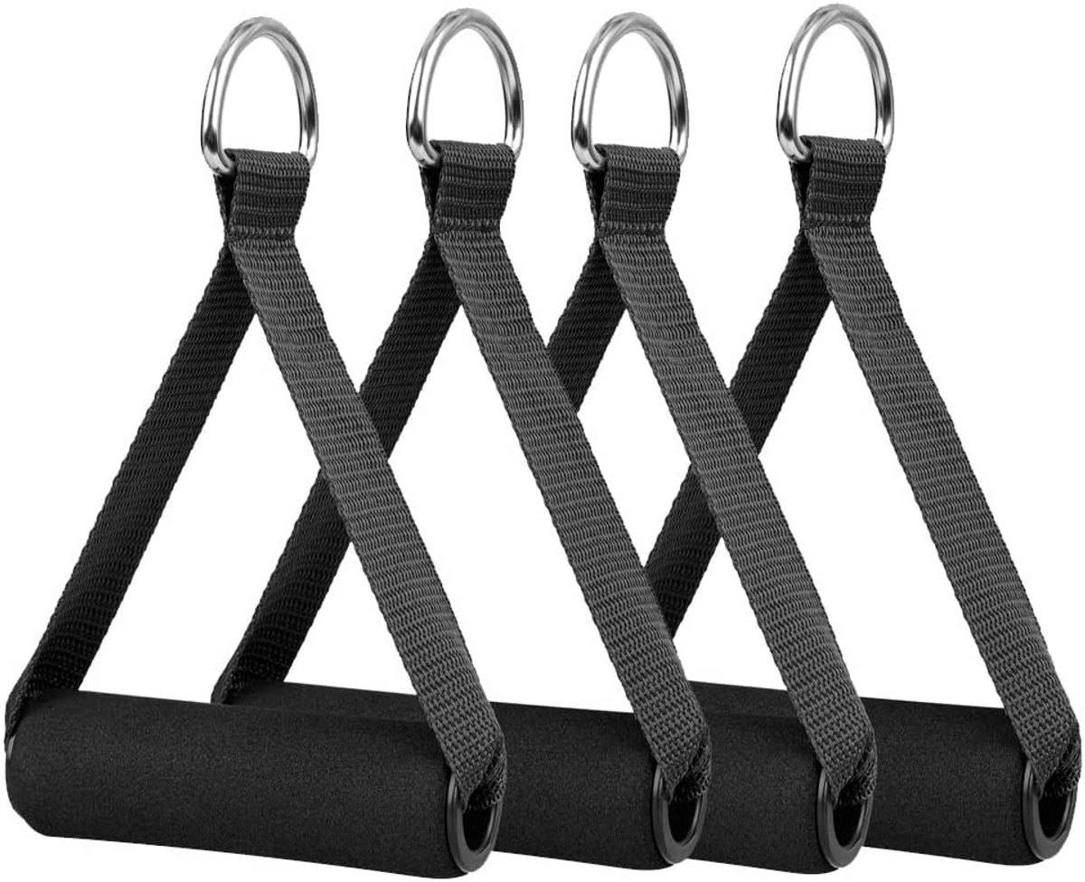Ibenzoa® Handgreepset met Eén Handbediening, Geschikt voor Weerstandsbanden en Kabeltrainingen – 4 Stukken