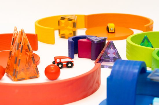 Howtoplay® Regenboog 12 delig - Montessori speelgoed voor open eind spel - Van de makers van How2talk2kids & Howtotalk - Peuterspeelgoed - Houten speelgoed - Houten Regenboog van Merkloos — afbeelding 4