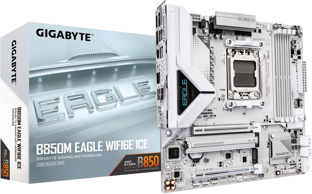 GIGABYTE B850M EAGLE WIFI6E ICE AMD B850 Socket AM5 micro ATX