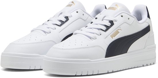 PUMA Shuffle Downtown Unisex Sneakers - PUMA White-New Navy-PUMA Gold
