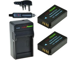 ChiliPower 2 x EN-EL20 accu's voor Nikon - Charger Kit + car-charger - UK version