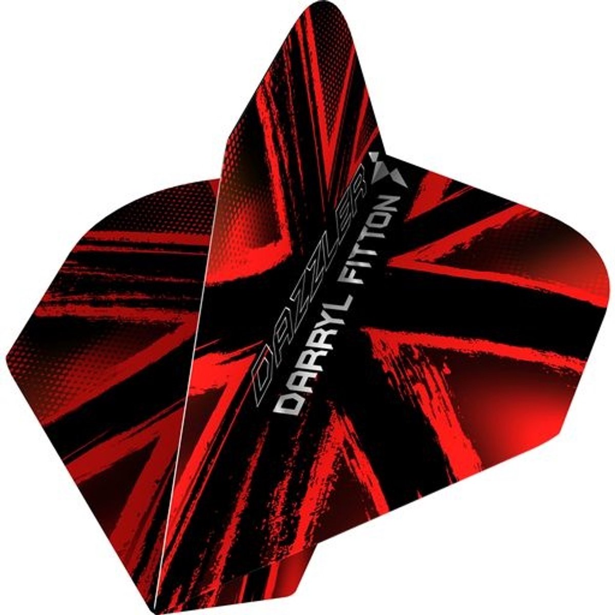 Mission Darryl Fitton Dartflights - Zwart-Rood