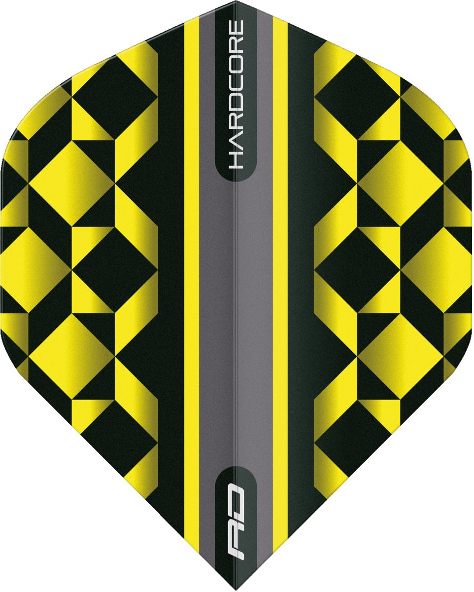 Red Dragon Hardcore Radical Yellow & Black Geometric - Dart Flights