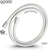 GOODD® Grasse - Flexible de douche - 180 cm - Chrome - Système anti-torsion des deux côtés - 5 couches - S'adapte à tous les pommeaux et systèmes de douche - Pour Grohe. Hansgrohe . Douchette à main Hotbath