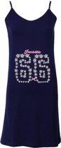 Irresistible Dames Nachthemd Donkerblauw met Bloemenprint IRNGD1612A Maten: S