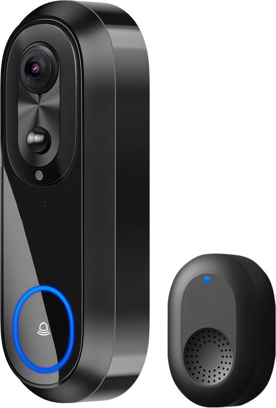 Audyn Video Deurbel met Camera 1080P Draadloos Zwart - Audyn - €75,99