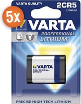 Voordeelpak van 5 x Varta Photo Lithium batterijen 2CR5