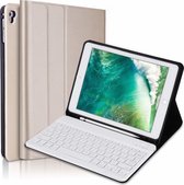Ntech Keyboard hoesje met Stylushouder iPad 9.7 (2017-2018) / Air - Goud