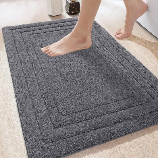 Generico Antislip absorberend badkamermat, badkamer- en keukenmat, superabsorberend, wasbaar douchemat van microvezel, douchemat, stone, badmat, regenboog 5-461, 100 x 160 cm