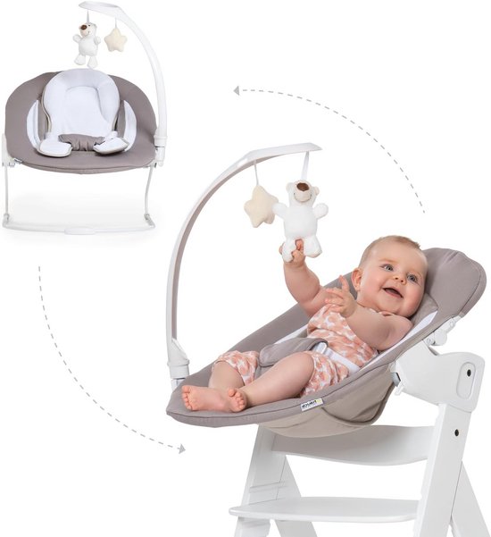 2-in-1 Evoluerende Kinderstoel voor Pasgeborenen tot 9 kg met Speelboog en Stoelverkleiner, Beige van Maxi-Cosi — afbeelding 5
