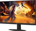 24-inch AOC Gaming monitor, weergave van een digitale wereld met strijdende figuren.