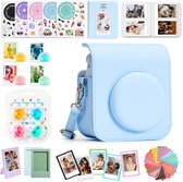 YONO Accessoires Set XL geschikt voor Fujifilm Instax Mini 12 - Case - Hoesje - Fotoalbum - Bundel - Blauw